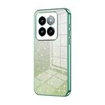 For Xiaomi 14 Pro Gradient Glitter Powder Electroplated Phone Case(Green)