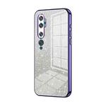 For Xiaomi Mi CC9 Pro / Mi Note 10 Gradient Glitter Powder Electroplated Phone Case(Purple)
