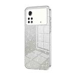 For Xiaomi Poco X4 Pro 5G Gradient Glitter Powder Electroplated Phone Case(Transparent)