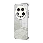For Xiaomi 14 Ultra Gradient Glitter Powder Electroplated Phone Case(Silver)