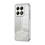 For Xiaomi 14T Gradient Glitter Powder Electroplated Phone Case(Silver)