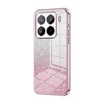 For Xiaomi 15 Pro Gradient Glitter Powder Electroplated Phone Case(Pink)