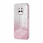 For Xiaomi Redmi 10X 5G Gradient Glitter Powder Electroplated Phone Case(Pink)