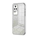 For Xiaomi Redmi K40S / Poco F4 Gradient Glitter Powder Electroplated Phone Case(Silver)