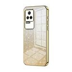 For Xiaomi Redmi K50 / K50 Pro Gradient Glitter Powder Electroplated Phone Case(Gold)