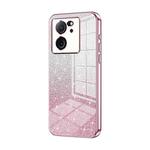 For Xiaomi Redmi K60 Ultra / Xiaomi 13T Gradient Glitter Powder Electroplated Phone Case(Pink)