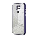 For Xiaomi Redmi Note 9 / 10X 4G Gradient Glitter Powder Electroplated Phone Case(Purple)