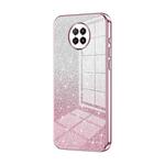 For Xiaomi Redmi Note 9 5G / Note 9T Gradient Glitter Powder Electroplated Phone Case(Pink)