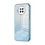 For Xiaomi Redmi Note 9 Pro 5G/Mi 10T Lite Gradient Glitter Powder Electroplated Phone Case(Blue)