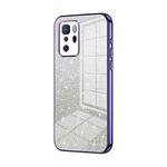 For Xiaomi Redmi Note 10 Pro 5G/Poco X3 GT Gradient Glitter Powder Electroplated Phone Case(Purple)