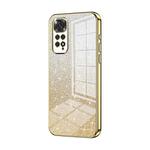 For Xiaomi Redmi Note 11 Global / Note 11S Gradient Glitter Powder Electroplated Phone Case(Gold)