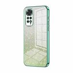 For Xiaomi Redmi Note 11 Global / Note 11S Gradient Glitter Powder Electroplated Phone Case(Green)