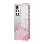 For Xiaomi Redmi Note 11T 5G/Note 11S 5G Gradient Glitter Powder Electroplated Phone Case(Pink)