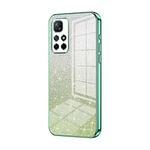 For Xiaomi Redmi Note 11T 5G/Note 11S 5G Gradient Glitter Powder Electroplated Phone Case(Green)