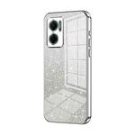 For Xiaomi Redmi Note 11E / Redmi 10 5G Gradient Glitter Powder Electroplated Phone Case(Silver)
