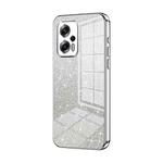 For Xiaomi Redmi Note 11T Pro/Poco X4 GT Gradient Glitter Powder Electroplated Phone Case(Silver)