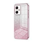 For Xiaomi Redmi Note 12R Pro Gradient Glitter Powder Electroplated Phone Case(Pink)