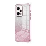 For Xiaomi Redmi Note 12 Pro+  Gradient Glitter Powder Electroplated Phone Case(Pink)