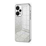 For Xiaomi Redmi Note 12 Turbo/Poco F5 Gradient Glitter Powder Electroplated Phone Case(Silver)