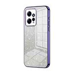 For Xiaomi Redmi Note 12 4G Gradient Glitter Powder Electroplated Phone Case(Purple)
