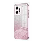 For Xiaomi Redmi Note 12 4G Gradient Glitter Powder Electroplated Phone Case(Pink)