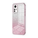 For Xiaomi Redmi Note 12S Gradient Glitter Powder Electroplated Phone Case(Pink)