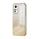 For Xiaomi Redmi Note 12S Gradient Glitter Powder Electroplated Phone Case(Gold)