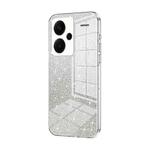 For Xiaomi Redmi Note 13 Pro+ Gradient Glitter Powder Electroplated Phone Case(Transparent)