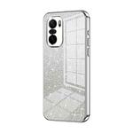 For Xiaomi Redmi K40 / K40 Pro / K40 Pro+ Gradient Glitter Powder Electroplated Phone Case(Silver)
