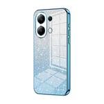 For Xiaomi Redmi Note 13 4G Gradient Glitter Powder Electroplated Phone Case(Blue)