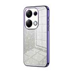 For Xiaomi Redmi Note 13 Pro 4G Gradient Glitter Powder Electroplated Phone Case(Purple)