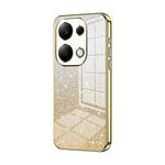 For Xiaomi Redmi Note 13 Pro 4G Gradient Glitter Powder Electroplated Phone Case(Gold)