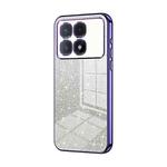 For Redmi K70 Ultra Gradient Glitter Powder Electroplated Phone Case(Purple)