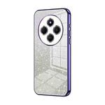 For Redmi 14R Gradient Glitter Powder Electroplated Phone Case(Purple)