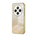 For Redmi 14R Gradient Glitter Powder Electroplated Phone Case(Gold)