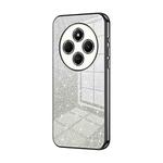 For Redmi 14R Gradient Glitter Powder Electroplated Phone Case(Black)
