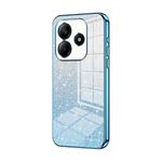 For Redmi Note 14 5G Gradient Glitter Powder Electroplated Phone Case(Blue)