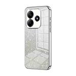 For Redmi Note 14 5G Gradient Glitter Powder Electroplated Phone Case(Silver)