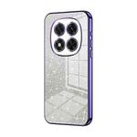 For Redmi Note 14 Pro 5G Gradient Glitter Powder Electroplated Phone Case(Purple)