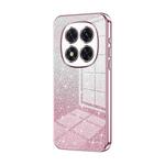 For Redmi Note 14 Pro 5G Gradient Glitter Powder Electroplated Phone Case(Pink)