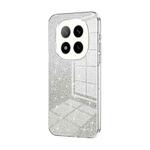 For Redmi Note 14 Pro+ Gradient Glitter Powder Electroplated Phone Case(Transparent)