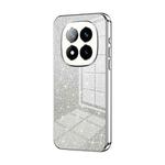 For Redmi Note 14 Pro+ Gradient Glitter Powder Electroplated Phone Case(Silver)