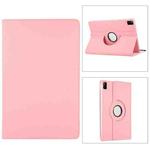 For Lenovo Tab M11 / Xiaoxin Pad 11 2024 360 Degree Rotation Litchi Texture Leather Tablet Case(Pink)