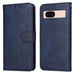For Google Pixel 8a Classic Calf Texture Flip Leather Phone Case(Blue)