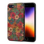 For iPhone SE 2022 / SE 2020 Four Seasons Flower Language Series TPU Phone Case(Spring Green)