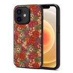 For iPhone 12 / 12 Pro Four Seasons Flower Language Series TPU Phone Case(Summer Red)