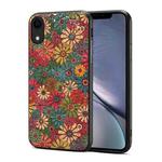 For iPhone XR Four Seasons Flower Language Series TPU Phone Case(Spring Green)