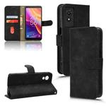 For TCL 501 Skin Feel Magnetic Flip Leather Phone Case(Black)