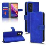 For TCL 501 Skin Feel Magnetic Flip Leather Phone Case(Blue)