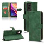 For TCL 501 Skin Feel Magnetic Flip Leather Phone Case(Green)